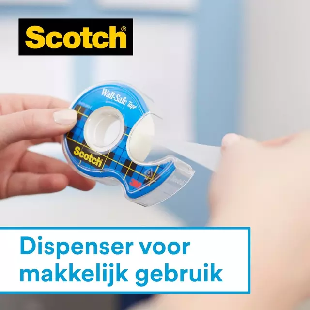 Een Plakband Scotch 19mmx16.5m Wall Safe + handdispenser koop je bij Clippz! Office Supplies