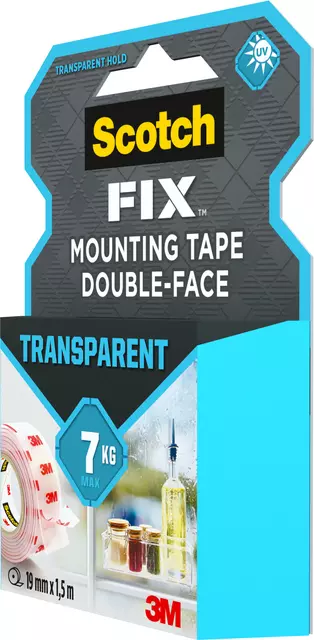 Een Tape Scotch Montage Transparant 19mmX1.5m 2Z koop je bij All Office Kuipers BV