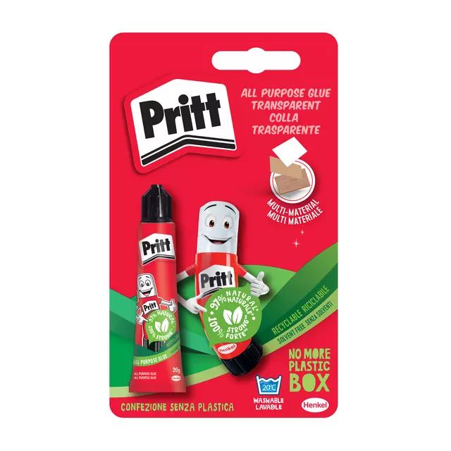 Een Alleslijm Pritt tube 20gram op blister koop je bij WinkelVolWinkels