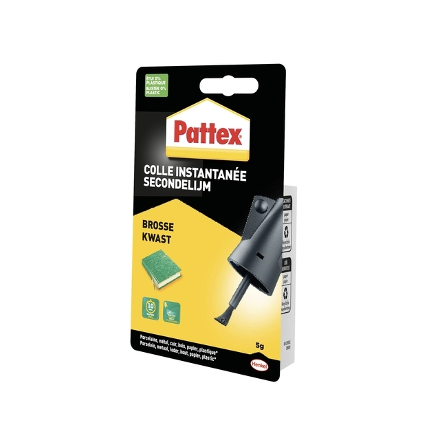 Een Secondelijm Pattex met kwast flacon 5 gram op blister koop je bij Romijn Office Supply