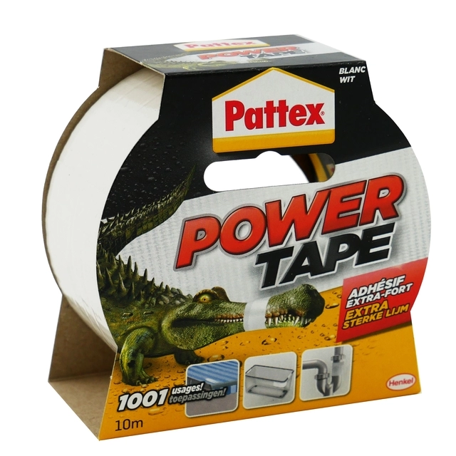 Een Plakband Pattex Power Tape 50mmx10m wit koop je bij Zevenbergen de project- en kantoorinrichters bv