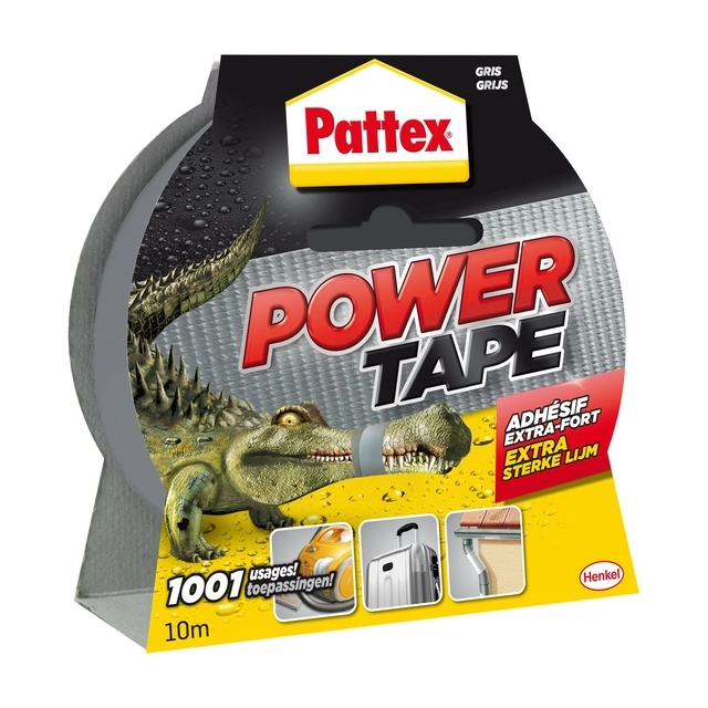 Een Plakband Pattex Power Tape 50mmx10m grijs koop je bij Zevenbergen de project- en kantoorinrichters bv