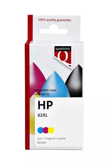 Een Inktcartridge Quantore alternatief tbv HP C2P07AE 62XL kleur koop je bij De Joma BV