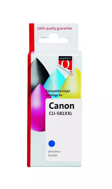 Een Inktcartridge Quantore alternatief tbv Canon CLI-581XXL foto blauw koop je bij iPlusoffice