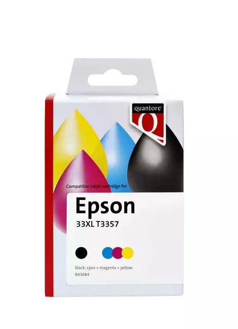 Een Inktcartridge Quantore alternatief tbv Epson T3357 zwart + 3 kleuren koop je bij iPlusoffice