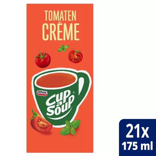 Een Cup-a-Soup Unox tomaten crème 21x175ml koop je bij D. Sonneveld B.V.