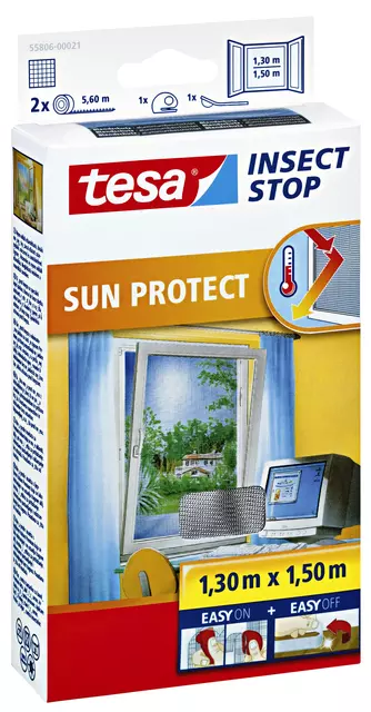 Een Insectenhor tesa SUN raam 1.3x1.5m antraciet koop je bij All Office Kuipers BV