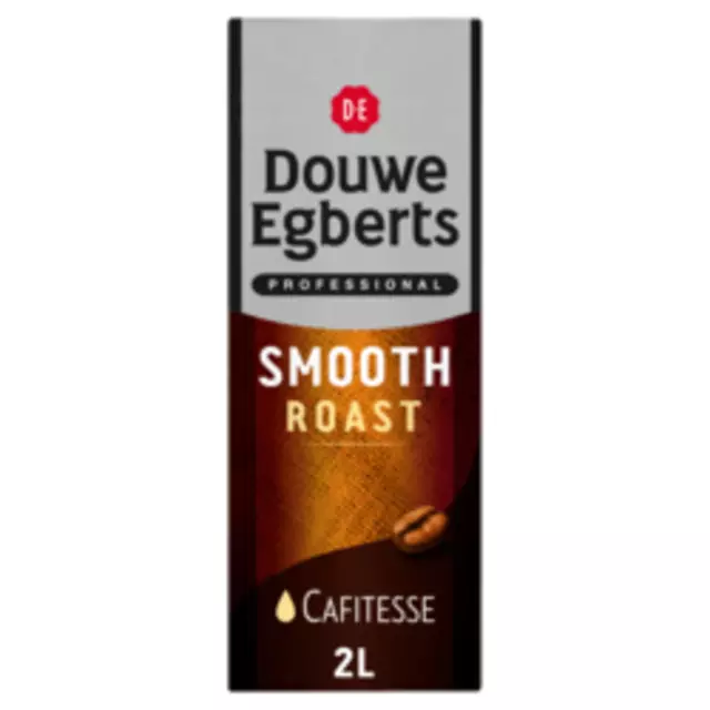 Een Koffie Douwe Egberts Cafitesse smooth roast 2 liter koop je bij De Joma BV
