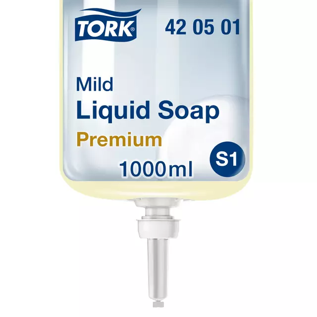 Een Handzeep Tork S1 mild geparfurmeerd parelwit 1000ml 420501 koop je bij van Kerkvoorde & Hollander B.V.