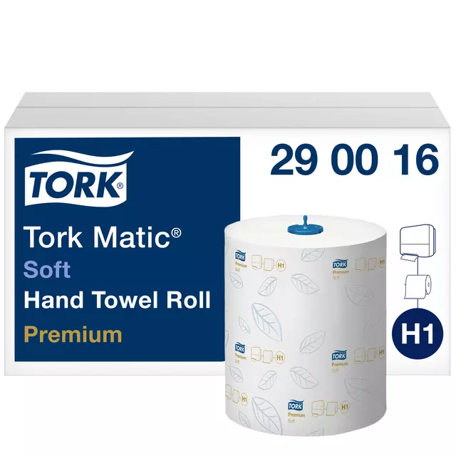 Een Handdoekrol Tork Matic H1 premium 100m 2 laags wit 290016 koop je bij De Joma BV