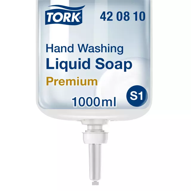 Een Handzeep Tork S1 vloeibaar extra hygiënisch ongeparfumeerd 1000ml 420810 koop je bij Peter Wind