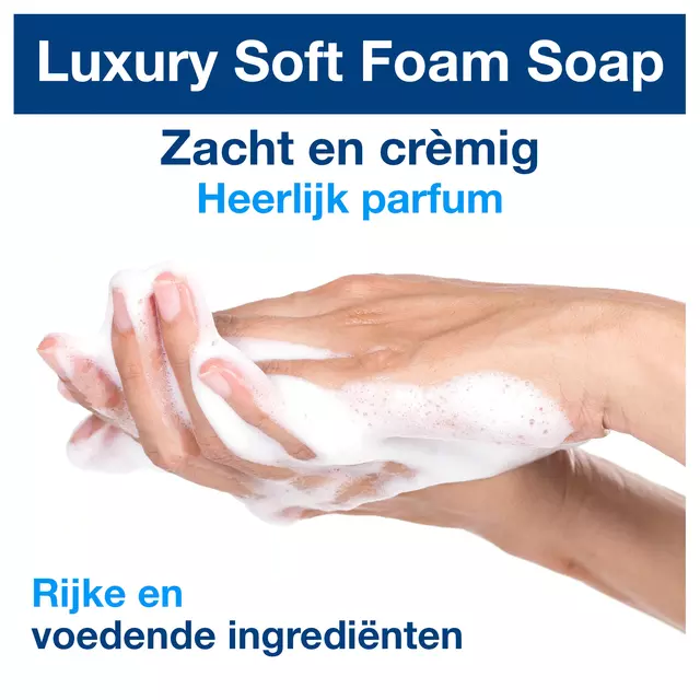 Een Handzeep Tork S4 foam luxe zacht geparfumeerd 1000ml 520901 koop je bij De Rijk Kantoorshop