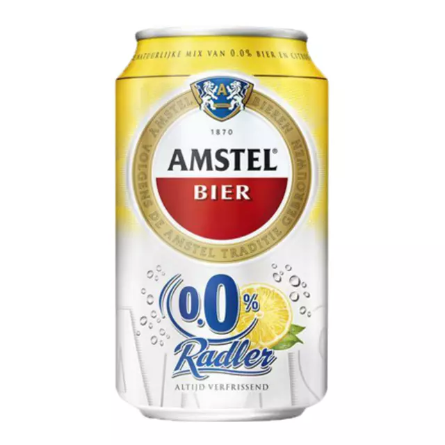 Een Bier Amstel Radler 0.0% blik 330ml koop je bij van Kerkvoorde & Hollander B.V.