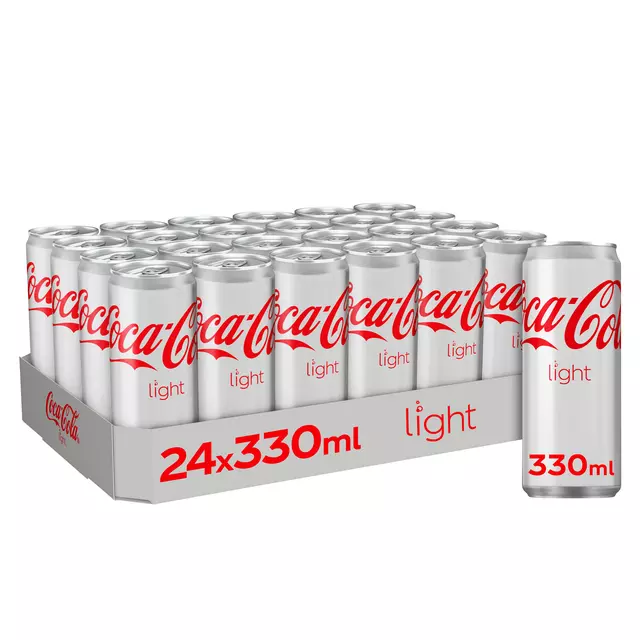 Een Frisdrank Coca Cola Light blik 330ml koop je bij De Rijk Kantoorshop