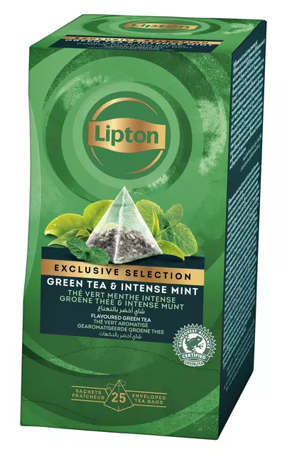 Een Thé Lipton Exclusive Thé vert menthe 25x 2g koop je bij QuickOffice BV