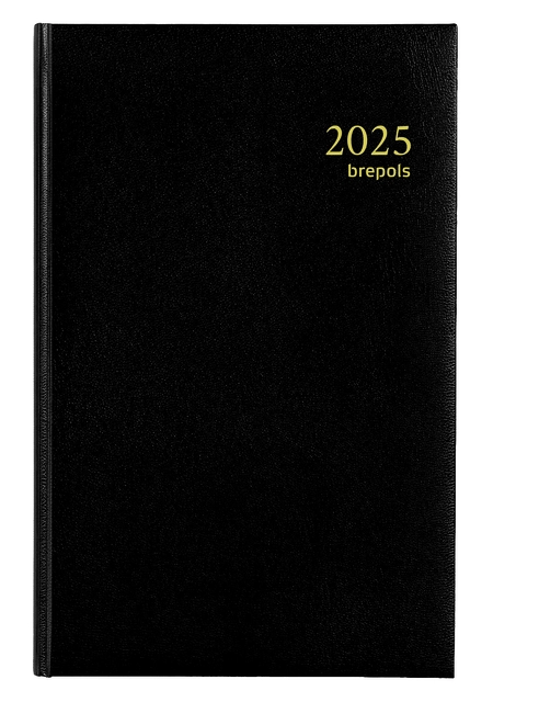 Een Agenda 2025 Brepols Saturnus Luxe 1dag/1pagina zwart koop je bij De Rijk Kantoorshop