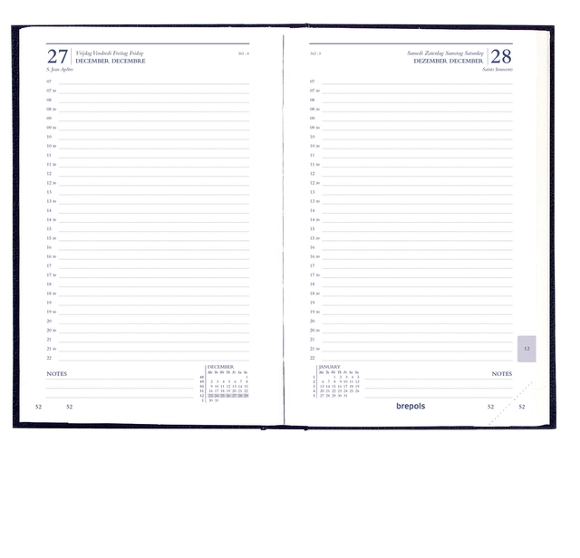 Een Agenda 2025 Brepols Saturnus Luxe 1dag/1pagina zwart koop je bij Clippz! Office Supplies