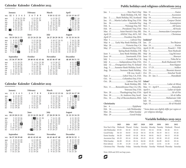 Calendarium 2025 Succes Standard 7dagen/2pagina's