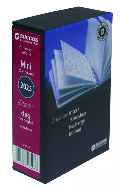 Een Agendavulling 2025 Succes Mini 1dag/1pagina koop je bij Company Supplies