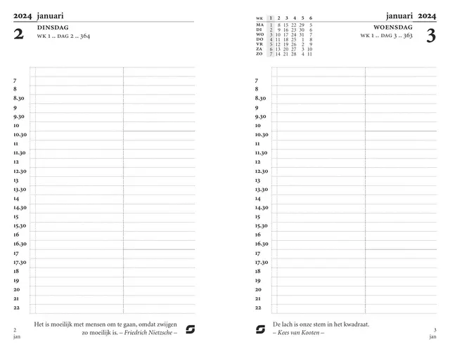 Een Agendavulling 2025 Succes Mini 1dag/1pagina koop je bij Continu Kantoor