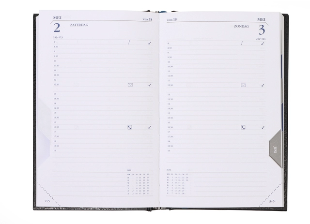 Een Agenda 2025 Ryam Commercial Mundior 1dag/1pagina zwart koop je bij Clippz! Office Supplies