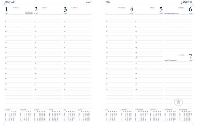 Een Agenda 2025 Ryam Weekplan Mundior 7dagen/2pagina's zwart koop je bij Kantorice office & business supplies