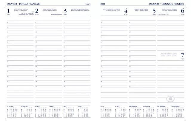 Een Agenda 2025 Ryam Executive Mundior 7dagen/2pagina's zwart koop je bij Continu Kantoor