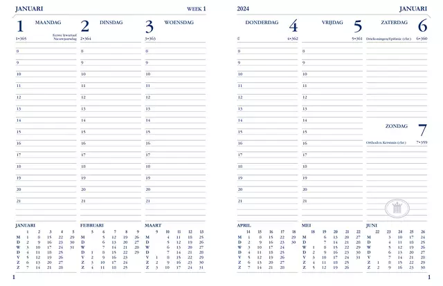 Een Agenda 2025 Ryam Weekplan Plus Mundior 7dagen/2pagina's zwart koop je bij Friese Schrijfkamer