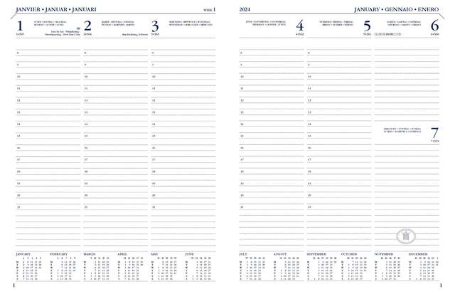 Een Agenda 2025 Ryam Executive Mundior 7dagen/2pagina's bordeaux koop je bij Kantorice office & business supplies