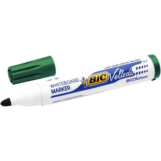 Een Viltstift Bic 1701 whiteboard rond L groen koop je bij "De Waal" Kantoor Efficiency