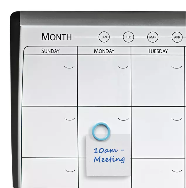 Een Whiteboard Nobo magnetische planner met prikbord van kurk 585x430mm koop je bij De Joma BV