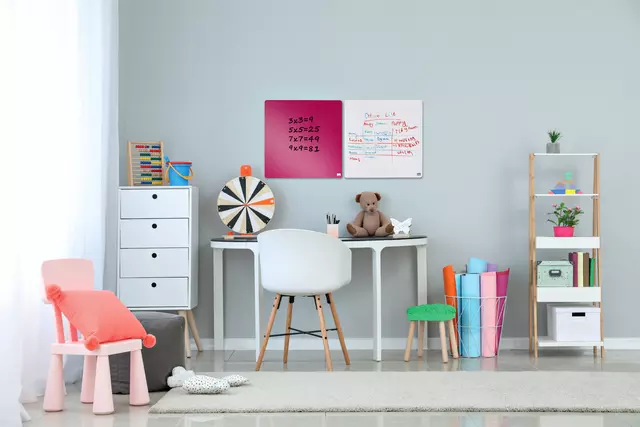 Een WHITEBOARD TEGEL NOBO 36X36CM ROZE GELAKT koop je bij All Office Kuipers BV