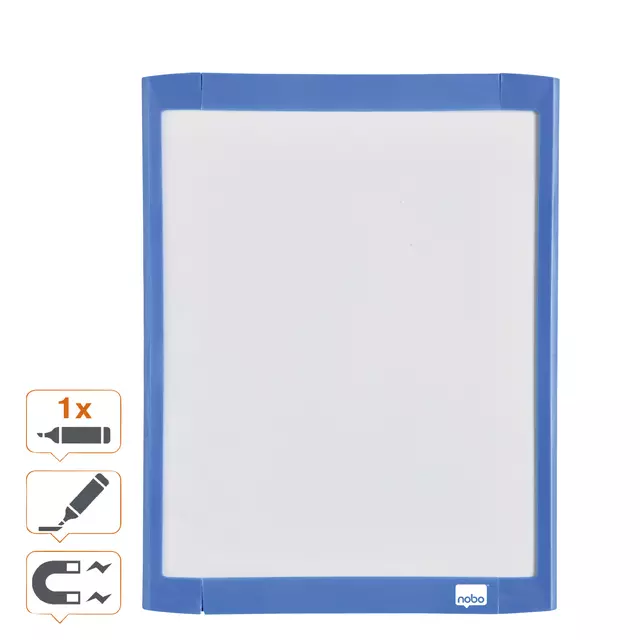 Een Whiteboard Nobo 21.6x28cm magnetisch assorti koop je bij Kantoorboekhandel Van Atten