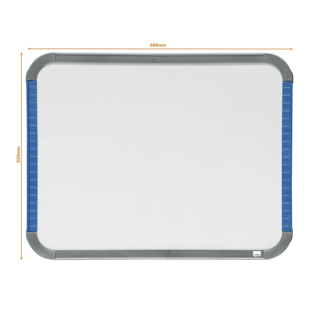 Een Whiteboard Nobo Slim Line 22x28cm wit gelakt koop je bij All Office Kuipers BV