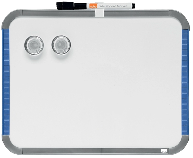 Een Whiteboard Nobo Slim Line 22x28cm wit gelakt koop je bij All Office Kuipers BV