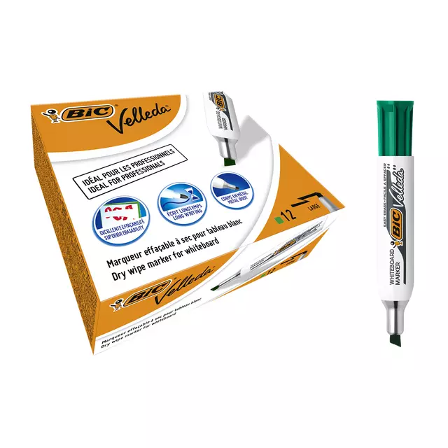 Buy your Viltstift Bic Velleda 1781 whiteboard schuin large groen at QuickOffice BV