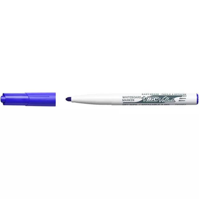 Een Viltstift Bic Velleda 1741 whiteboard rond medium blauw koop je bij De Joma BV