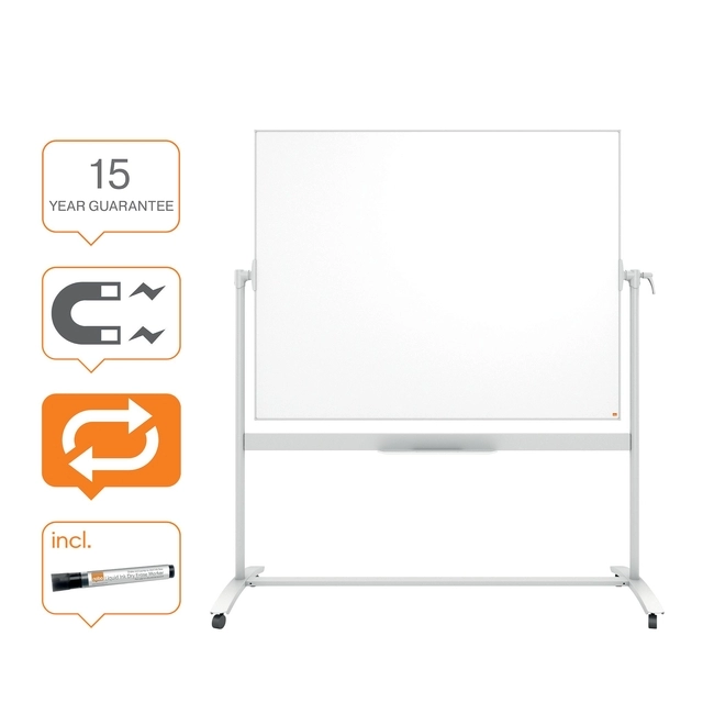 Een Whiteboard Nobo Kantelbord Classic 120x150cm gelakt staal koop je bij D. Sonneveld B.V.