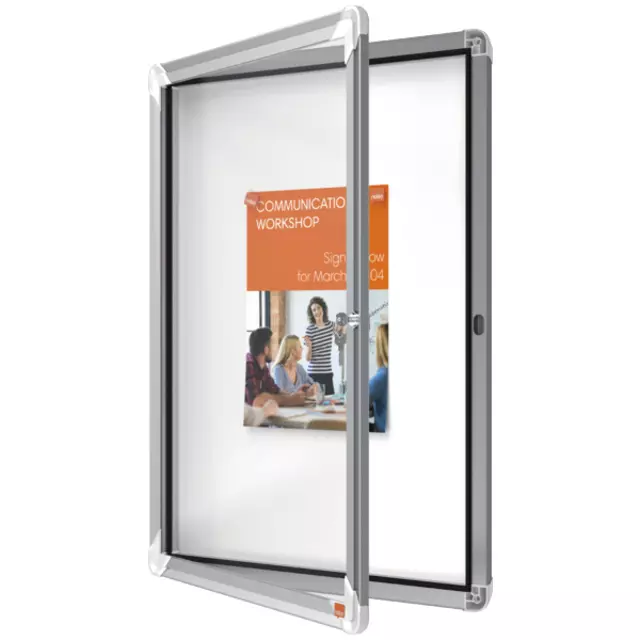 Een Buitenvitrine Nobo Premium Plus 4x A4 draaideur magnetisch koop je bij Company Supplies