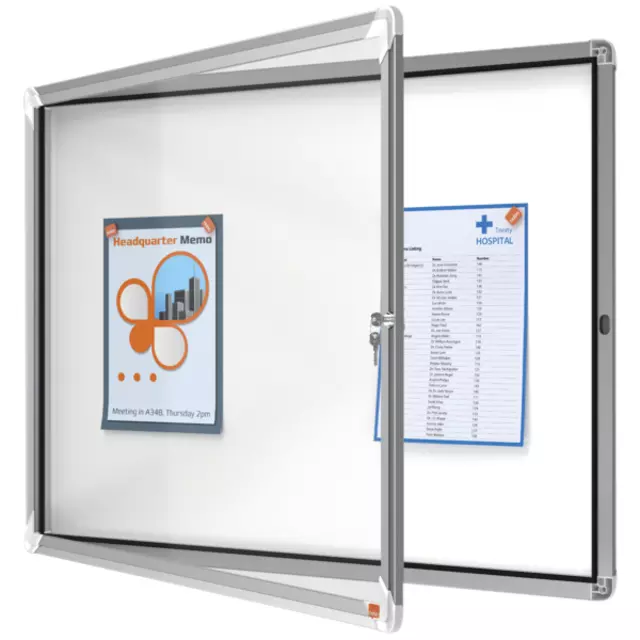 Een Buitenvitrine Nobo Premium Plus 8x A4 draaideur magnetisch koop je bij Company Supplies