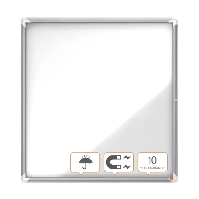 Een Buitenvitrine Nobo Premium Plus 12x A4 draaideur magnetisch koop je bij D. Sonneveld B.V.