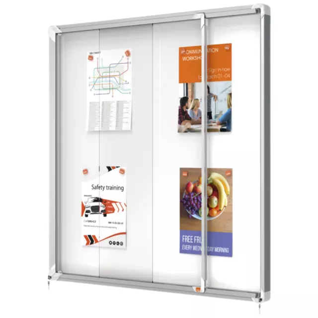 Een Buitenvitrine Nobo Premium Plus 12x A4 draaideur magnetisch koop je bij Kantoorboekhandel Van Atten