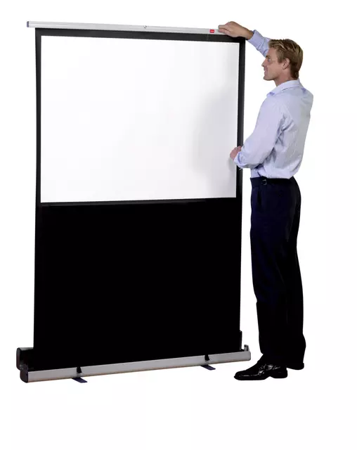 Een Projectiescherm Nobo draagbaar 162x122cm vloermodel koop je bij Clippz! Office Supplies