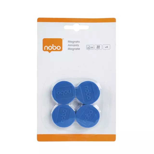 Een MAGNEET NOBO 30MM BLAUW koop je bij Egner kantoorspecialisten