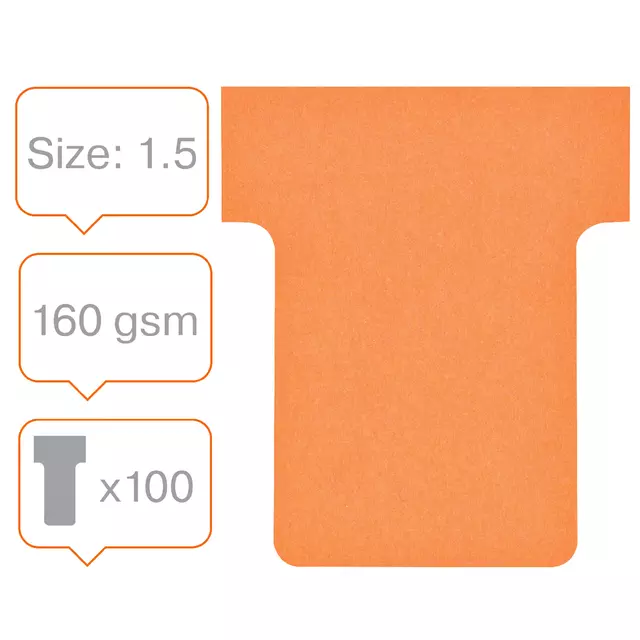 Een Planbord T-kaart Nobo nr 1.5 36mm oranje koop je bij De Joma BV