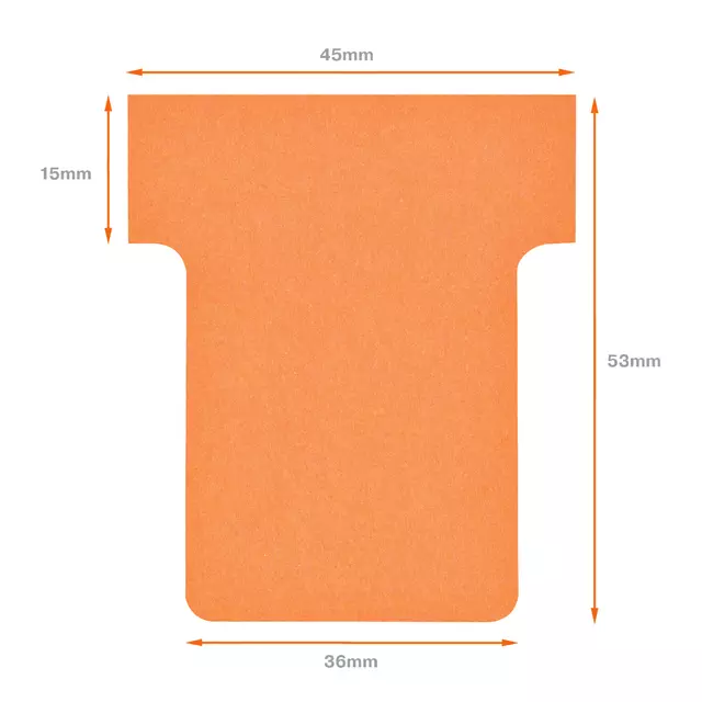 Planbord T-kaart Nobo nr 1.5 36mm oranje