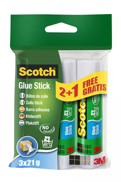 Lijmstift Scotch 21gr 2+1 gratis