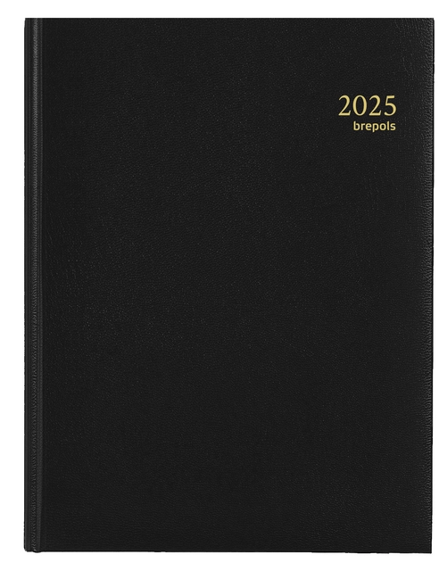 Een Agenda 2025 Brepols Timing Lima 7dagen/2pagina's zwart koop je bij Deska Alles voor Kantoor