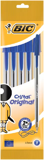 Een Balpen Bic Cristal M blauw koop je bij Egner kantoorspecialisten