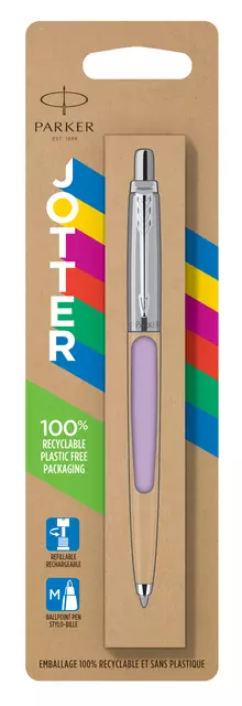 Een Balpen Parker Jotter Original pastel lilac CT medium blister à 1 stuk koop je bij Deska Alles voor Kantoor